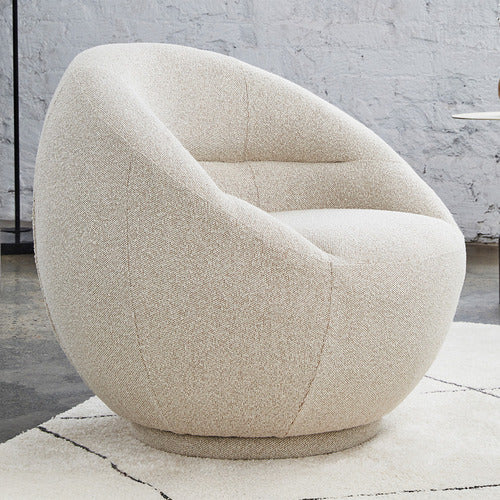 BROOKLYN AND BELLA CLARA BOUCLE SWIVEL ACCENT CHAIR