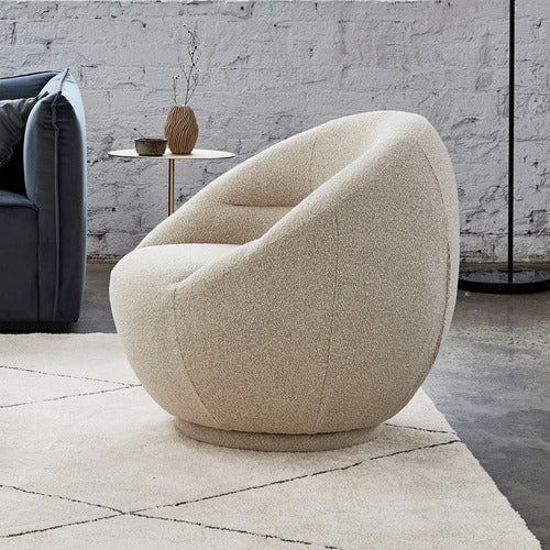 BROOKLYN AND BELLA CLARA BOUCLE SWIVEL ACCENT CHAIR