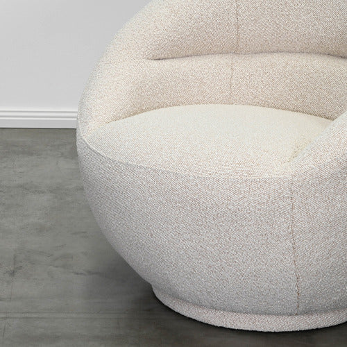 BROOKLYN AND BELLA CLARA BOUCLE SWIVEL ACCENT CHAIR