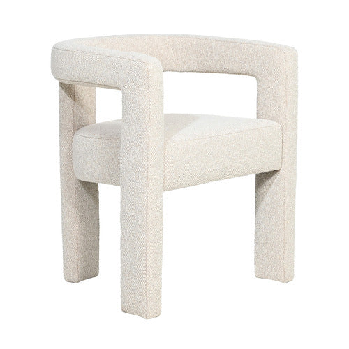 BROOKLYN AND BELLA OATMEAL SIMONE UPHOLSTERED ARMCHAIR