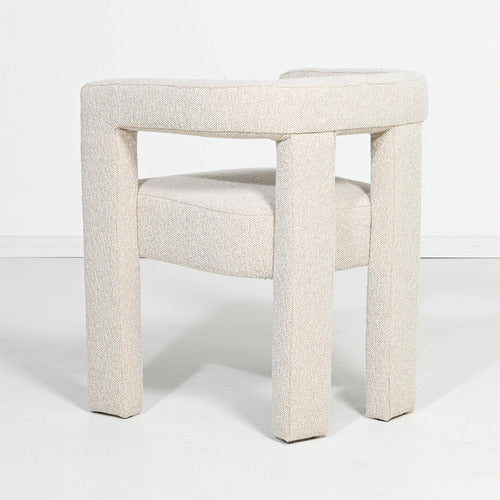 BROOKLYN AND BELLA OATMEAL SIMONE UPHOLSTERED ARMCHAIR