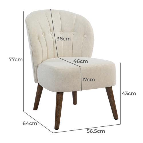 EVIE HOME OLIVER UPHOLSTERED ACCENT CHAIR