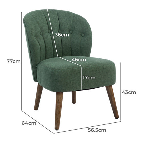 EVIE HOME OLIVER UPHOLSTERED ACCENT CHAIR