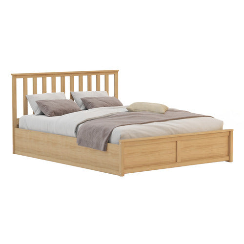 RAWSON & CO OLSEN PINE WOOD GAS LIFT STORAGE BED FRAME