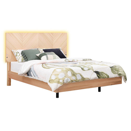 EVERGREEN HOME OMHIVE QUEEN BED WITH LED & CHARGING STATION