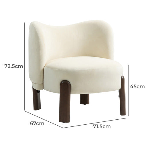 EVIE HOME ORION VELVET ACCENT CHAIR