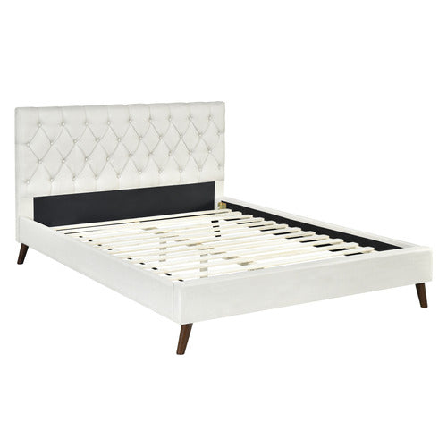 MIKASA FURNITURE ORLY UPHOLSTERED PLATFORM BED