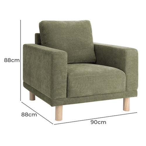 HIGH-PERFORMANCE WARWICK FABRIC ORSON ARMCHAIR