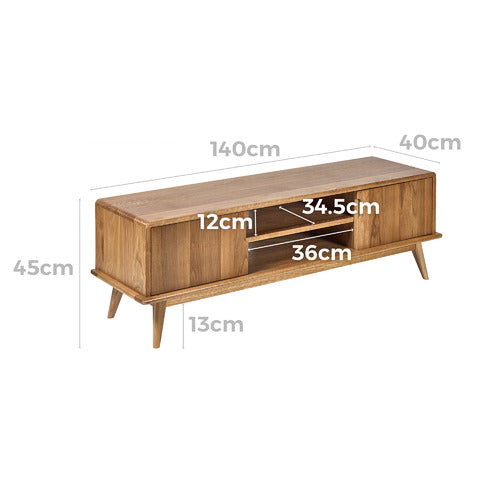 140CM OSCAR SOLID OAK TV UNIT