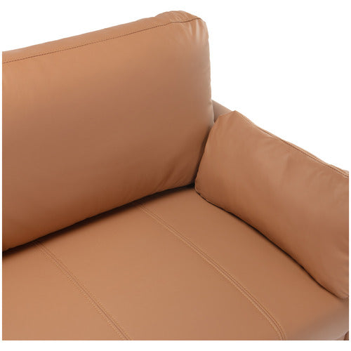 TAN OSLO 3 SEATER UPHOLSTERED SOFA