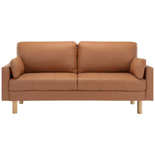 TAN OSLO 3 SEATER UPHOLSTERED SOFA