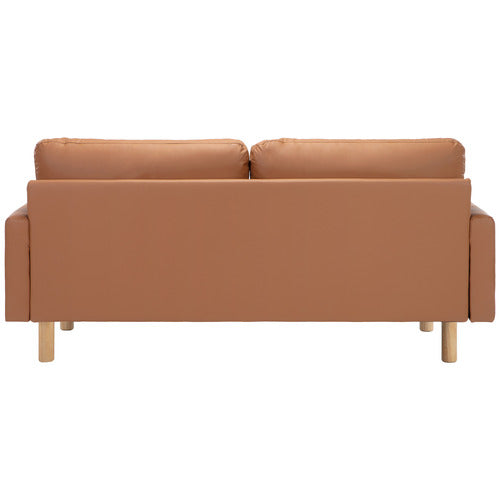 TAN OSLO 3 SEATER UPHOLSTERED SOFA