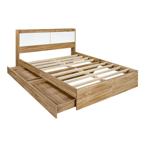 EXPERT HOMEWARES OTELIA BED WITH USB PORT & DRAWERS