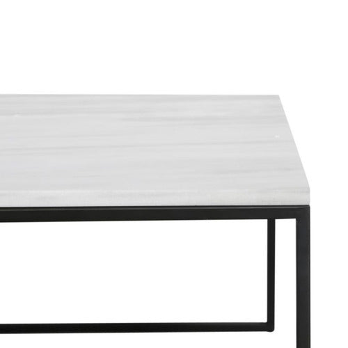 BROOKLYN AND BELLA OTTO RECTANGULAR MARBLE COFFEE TABLE
