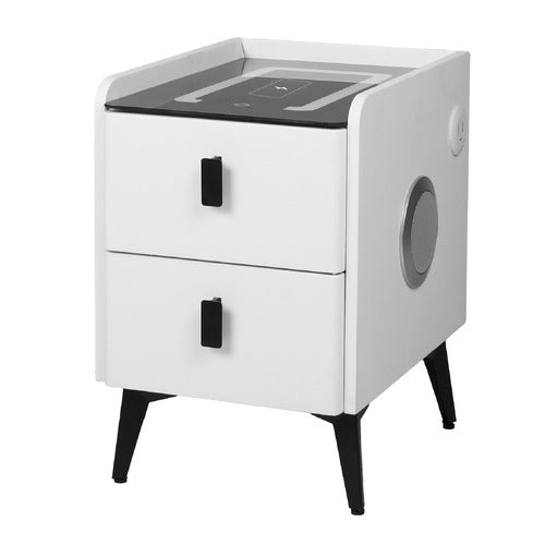 OAKLEIGH HOME OVETTE 2 DRAWER LED BEDSIDE TABLE WITH CHARGING STATION