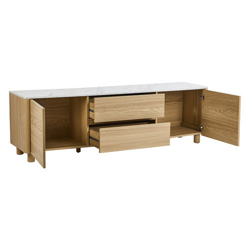 LIVING FUSION CONEY FAUX MARBLE ENTERTAINMENT UNIT