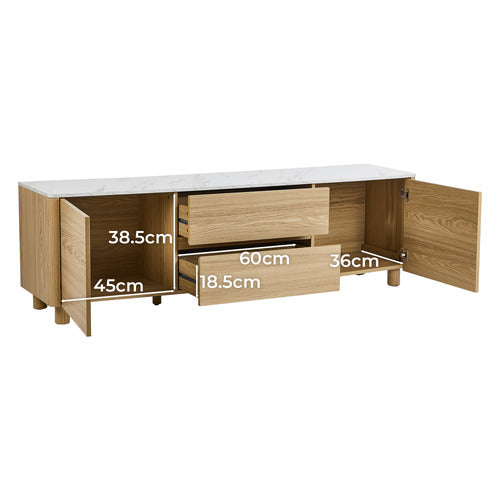 LIVING FUSION CONEY FAUX MARBLE ENTERTAINMENT UNIT