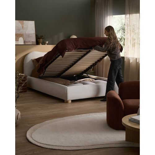 PALOMA BOUCLE GAS LIFT STORAGE BED