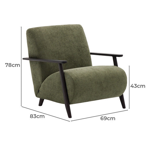LINEA FURNITURE PAQUIN PINE WOOD ARMCHAIR