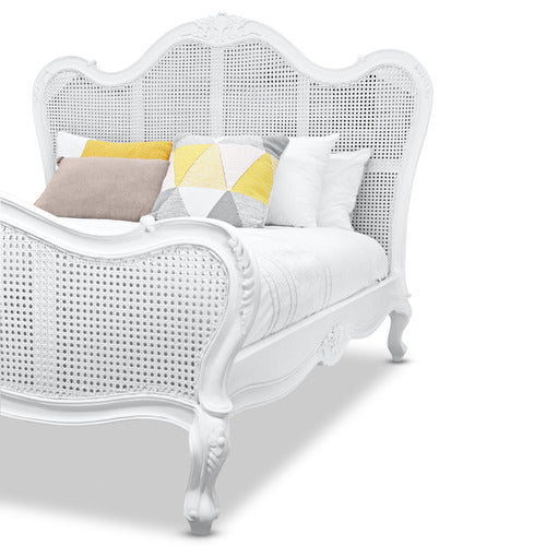 CARRINGTON FURNITURE PARISIAN RATTAN & WOOD BED