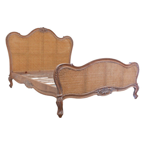 CARRINGTON FURNITURE PARISIAN RATTAN & WOOD BED
