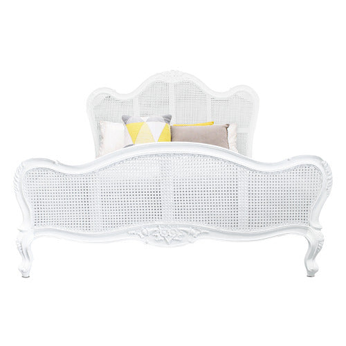 CARRINGTON FURNITURE PARISIAN RATTAN & WOOD BED