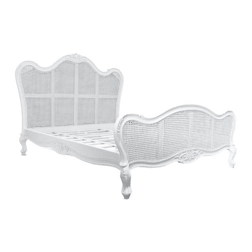CARRINGTON FURNITURE PARISIAN RATTAN & WOOD BED