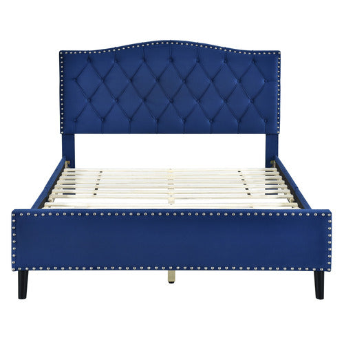 MIKASA FURNITURE YARIS VELVET PLATFORM BED