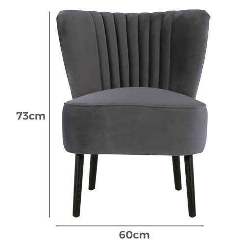 BROOKLYN AND BELLA PEBBLE GREY SLIPPER CHAIR