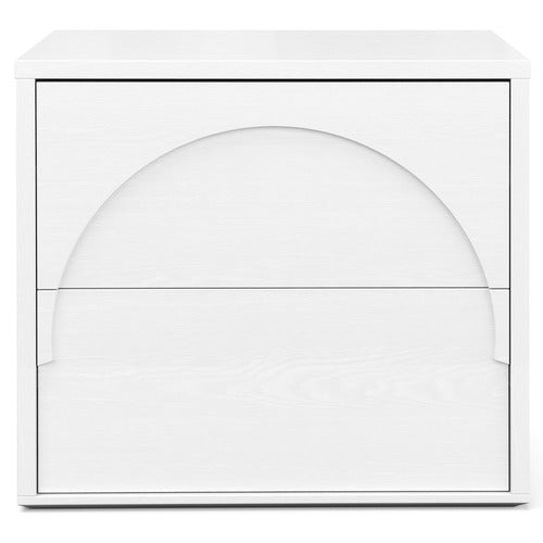 CONTINENTAL DESIGNS PERSEI 2 DRAWER BEDSIDE TABLE