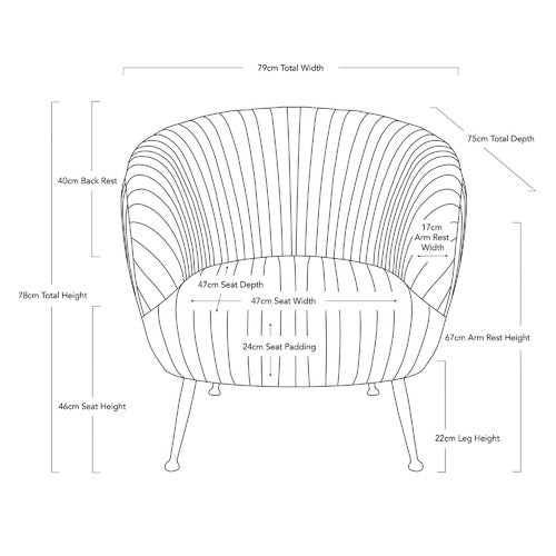 BROOKLYN AND BELLA PERUGIA VELVET ARMCHAIR