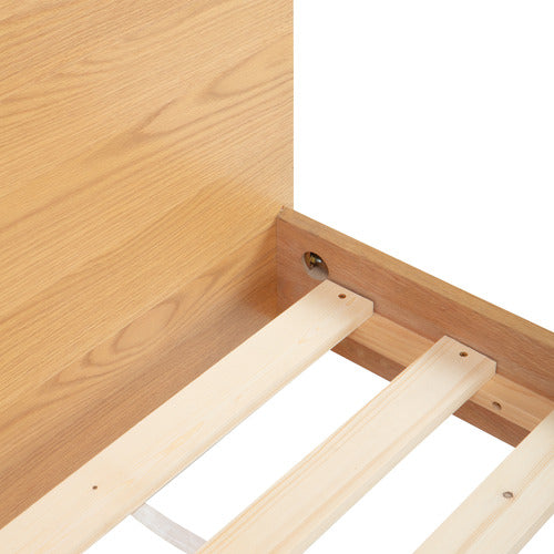 PEYTON OAK WOOD QUEEN BED