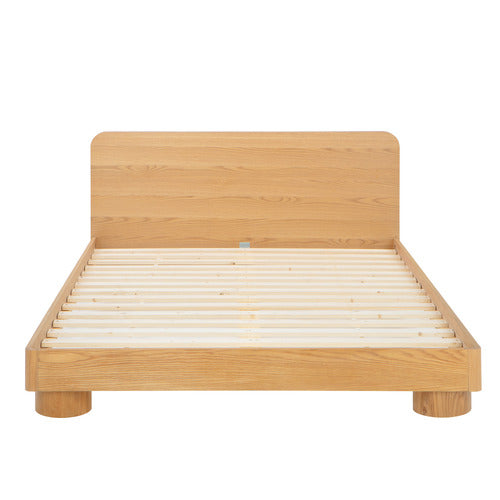 PEYTON OAK WOOD QUEEN BED