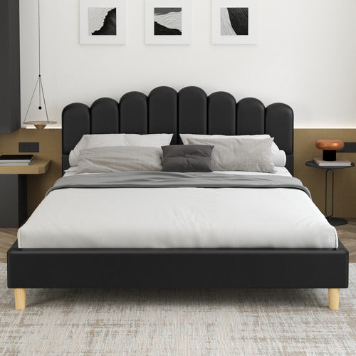 HOXTON ROOM PHILIPPA FAUX LEATHER BED FRAME