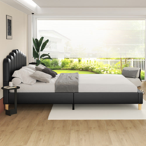 HOXTON ROOM PHILIPPA FAUX LEATHER BED FRAME