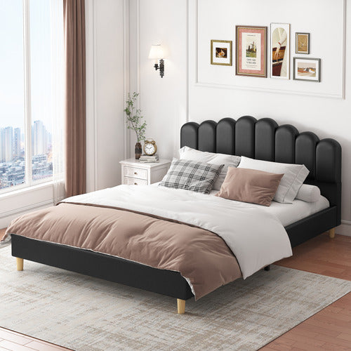 HOXTON ROOM PHILIPPA FAUX LEATHER BED FRAME