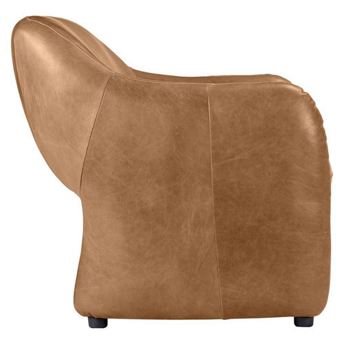 REXINGTON HOME PHILIPPA COW LEATHER ARMCHAIR