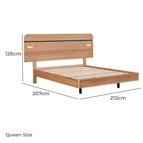 EVERGREEN HOME PHINEAS QUEEN BED WITH LED