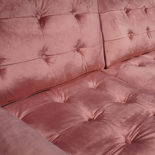 MIKASA FURNITURE PINK CHERRY VELVET ARMCHAIR