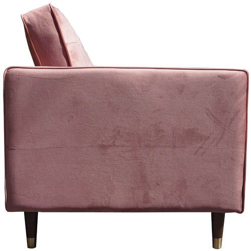 MIKASA FURNITURE PINK CHERRY VELVET ARMCHAIR