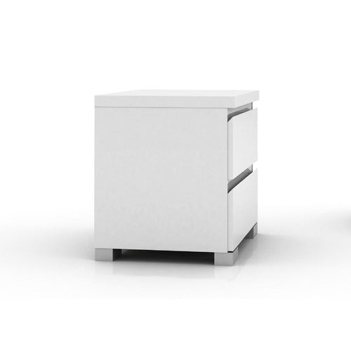 WEST VALLEY INTERIORS PIPER 2 DRAWER BEDSIDE TABLE