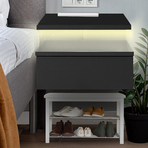 OAKLEIGH HOME POLLER WALL MOUNTED LED BEDSIDE TABLES (SET OF 2)