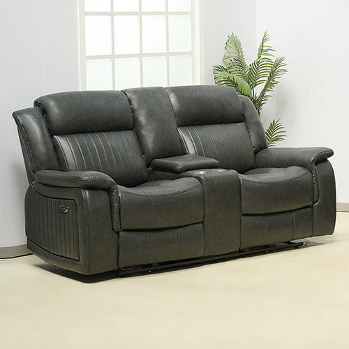 BY DESIGNS POWELL 2 SEATER FAUX LEATHER RECLINER SOFA