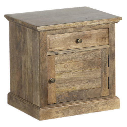 HOME & LIFESTYLE POWELL MANGO WOOD BEDSIDE TABLE