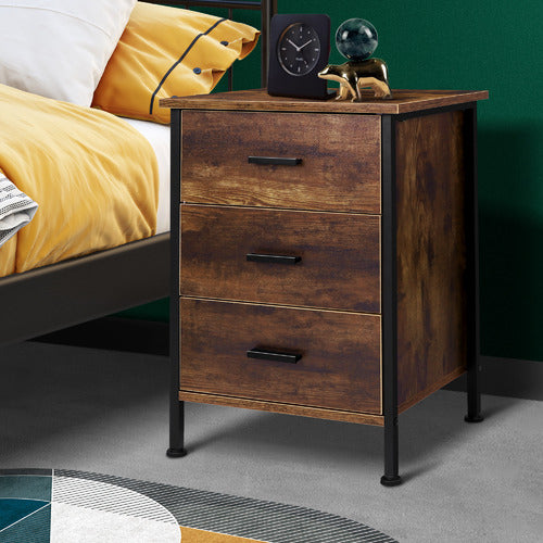 HOXTON ROOM VIKTOR 3 DRAWER BEDSIDE TABLE