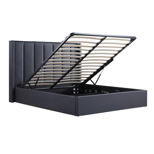SOUTHERN STYLERS AXTON FAUX LEATHER GAS LIFT BED