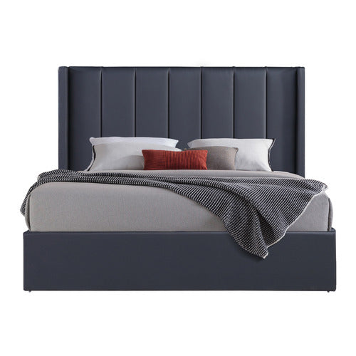 SOUTHERN STYLERS AXTON FAUX LEATHER GAS LIFT BED