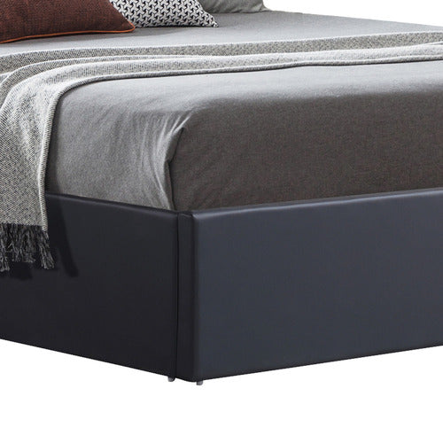 SOUTHERN STYLERS AXTON FAUX LEATHER GAS LIFT BED