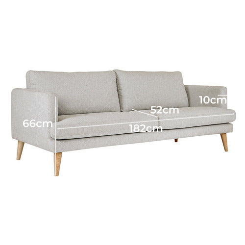 EXQUISITE LIVING PRIM 3 SEATER UPHOLSTERED SOFA