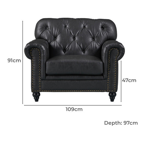 BY DESIGNS PRIMAVERA LEATHER ARMCHAIR